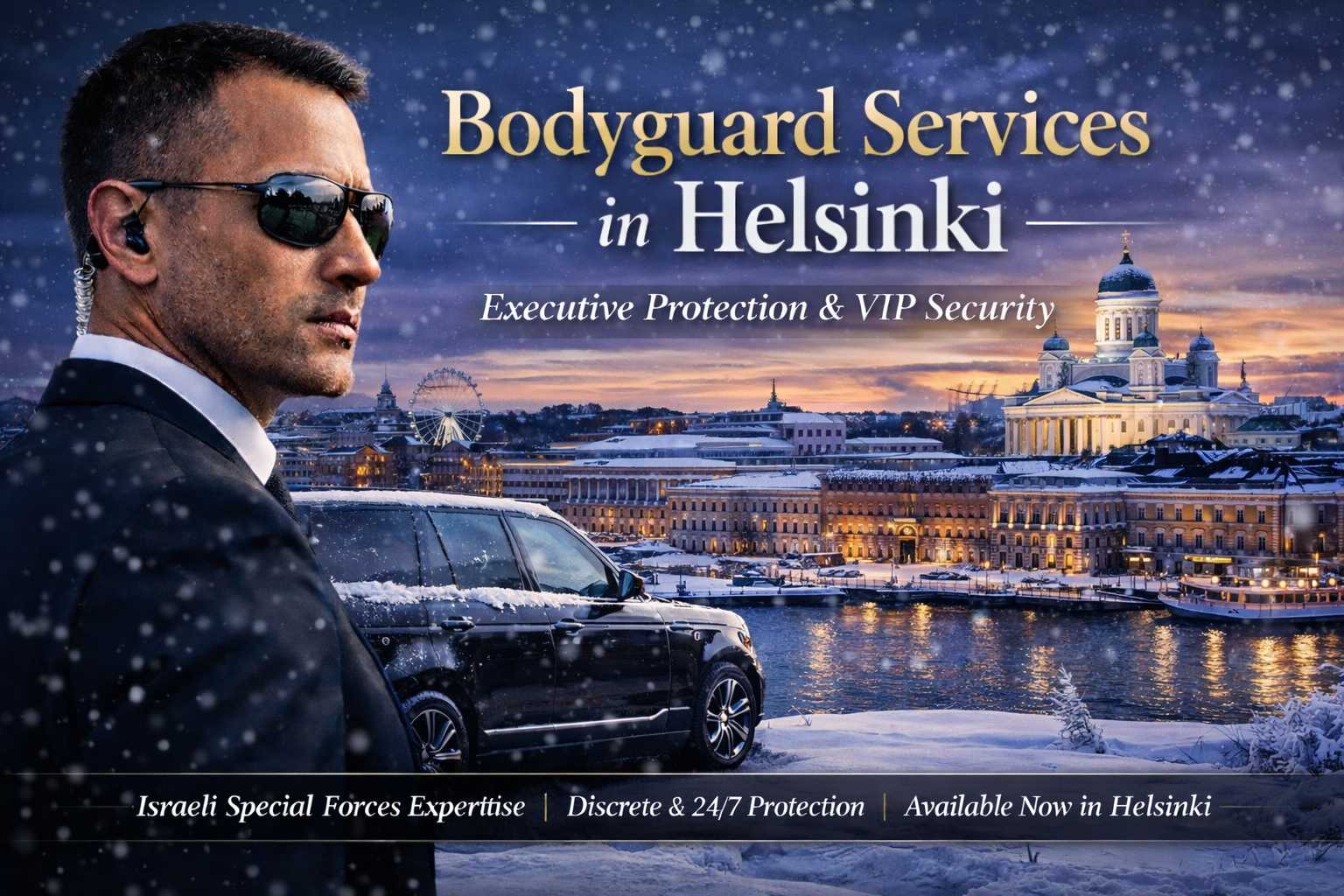 bodyguard services in helsinki - executive protection in finland - secure transportation - security drivers - close protection agents