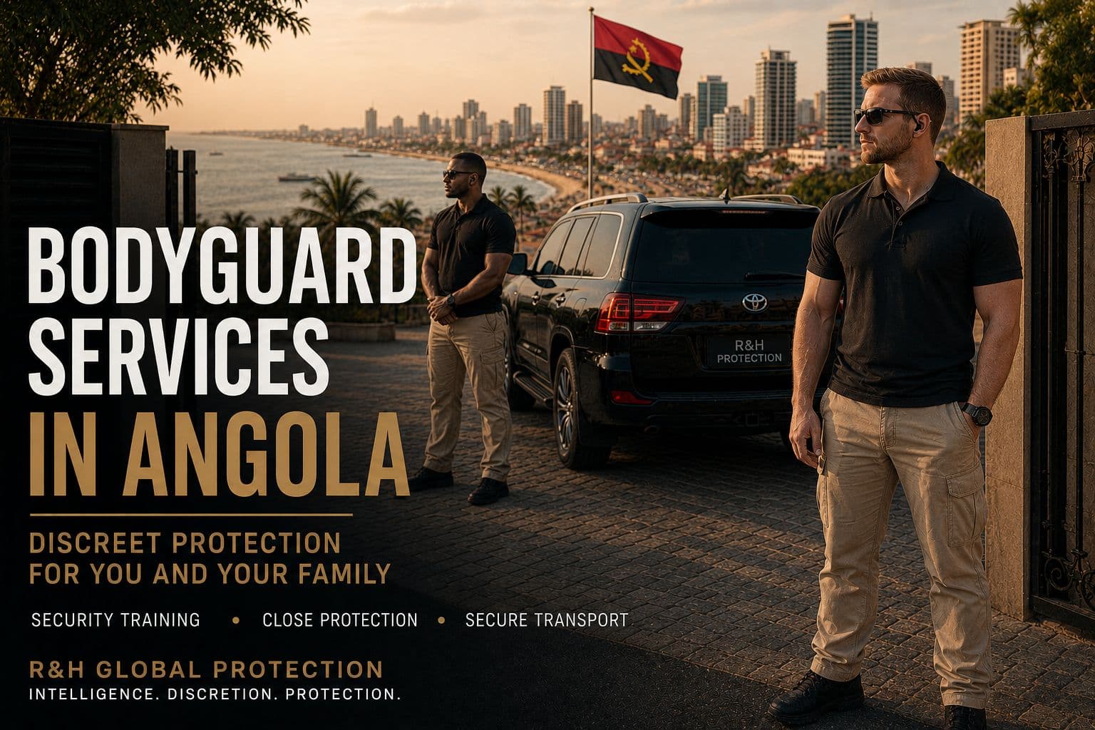 Bodyguard services in Luanda - security training in angola - executive protection - close protection agents - secure transportation - residence security - oil protection - mine security