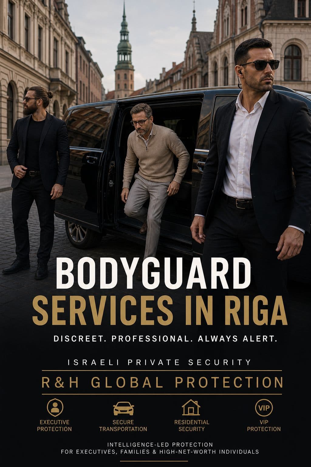 bodyguard services in riga - secure transportation in latvia - close protection agents - hire executive protection - residence security