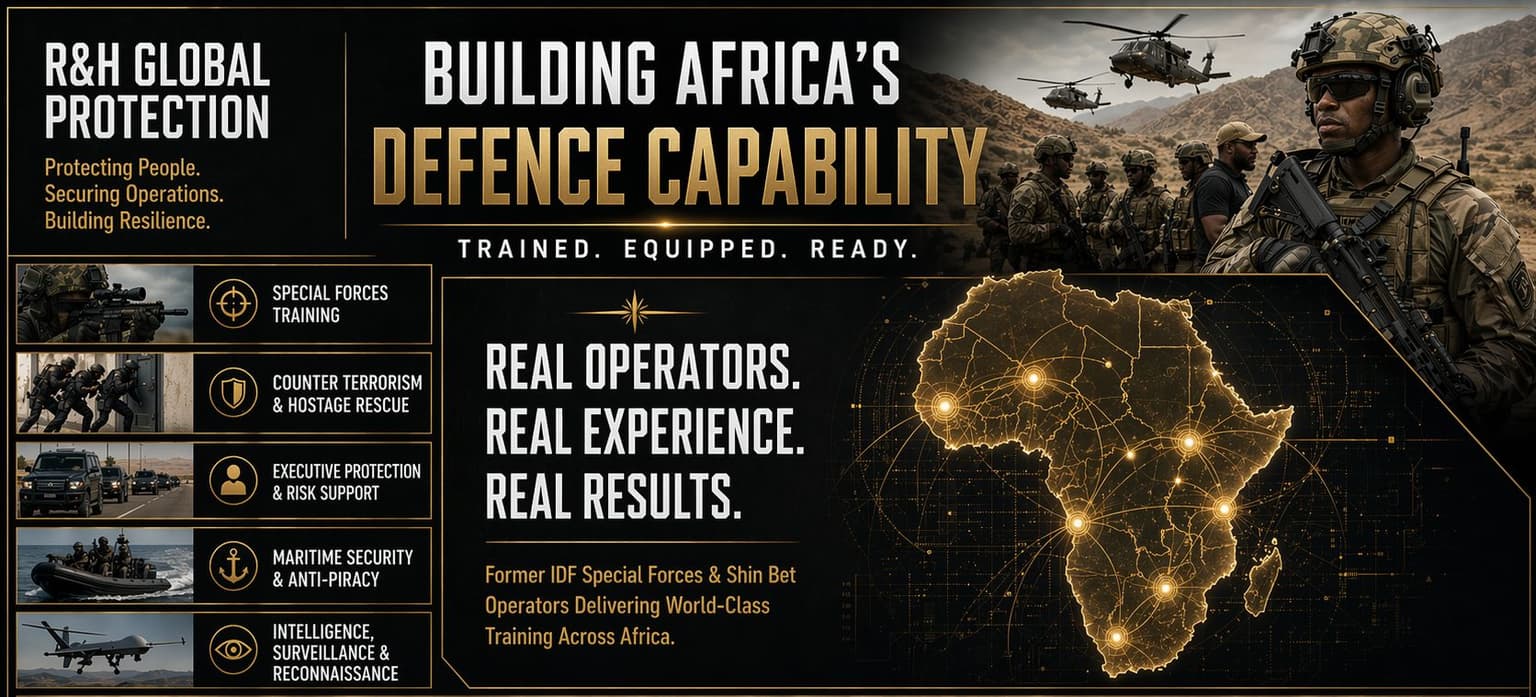 Military Training in Africa - special forces training - vip and executive protection courses - maritime security anti piracy - counter terrorism & hostage rescue in africa - israeli security training - army training in afirca - Presidential Protection