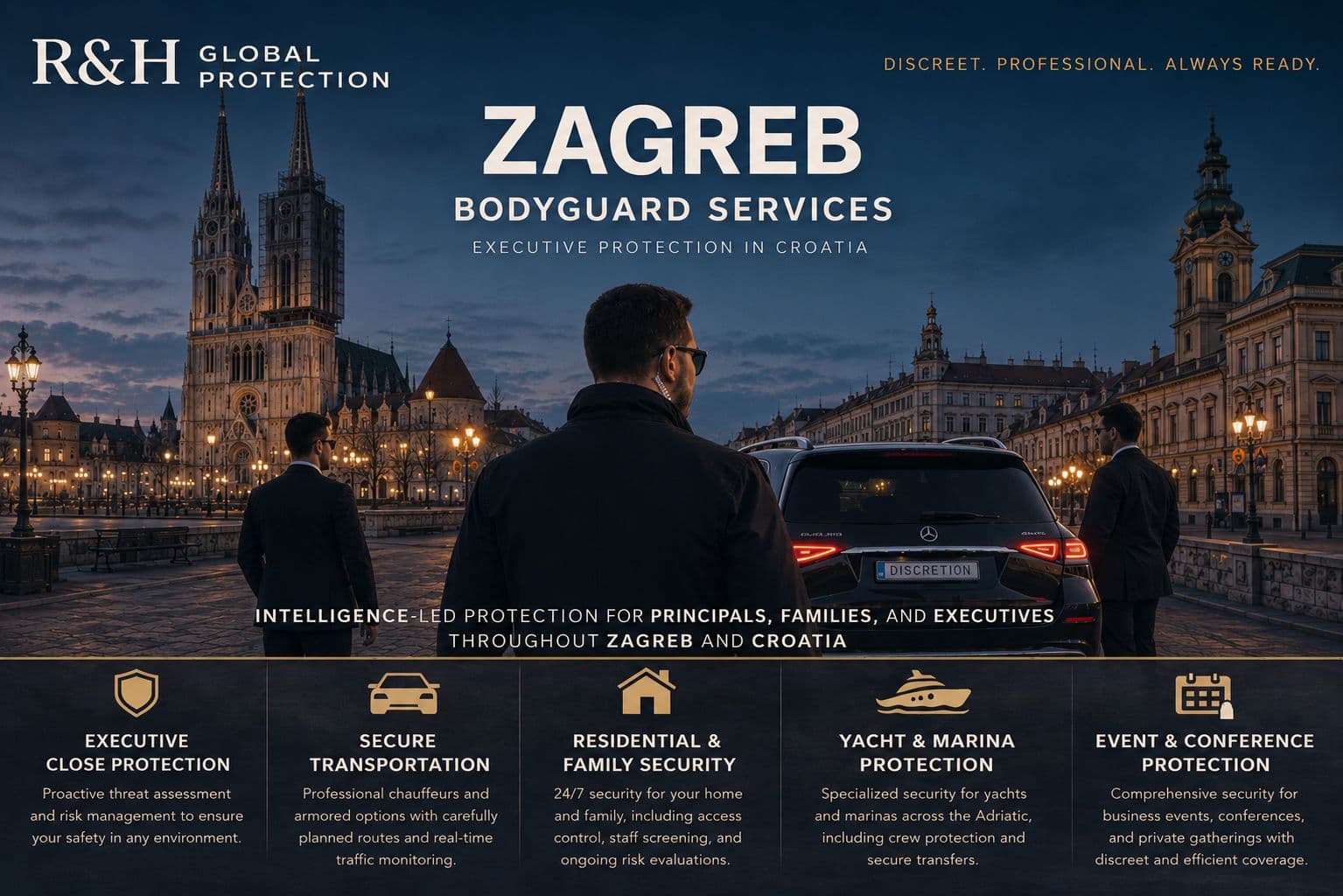 Bodyguard Services in Zagreb — Discreet Executive Protection Croatia