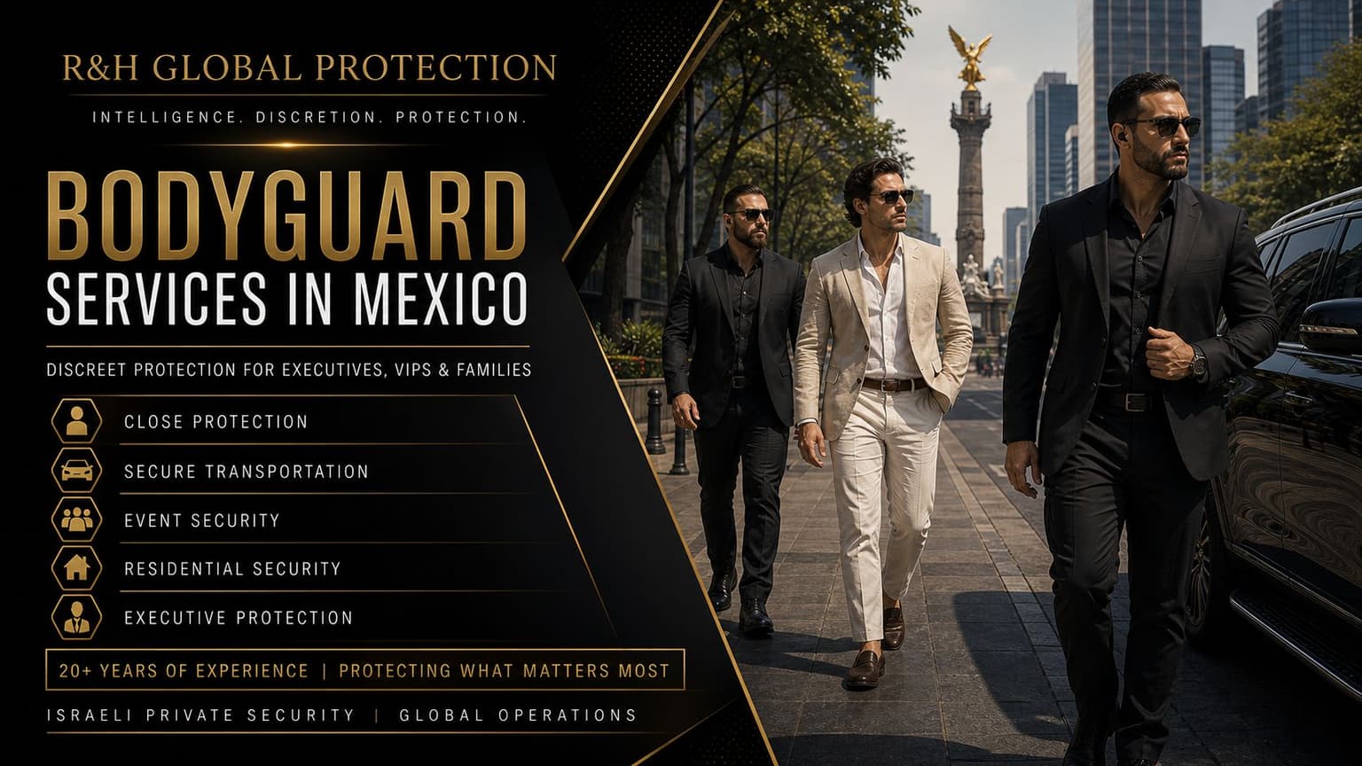 Bodyguard Services in Mexico — VIP Protection & Secure Transport