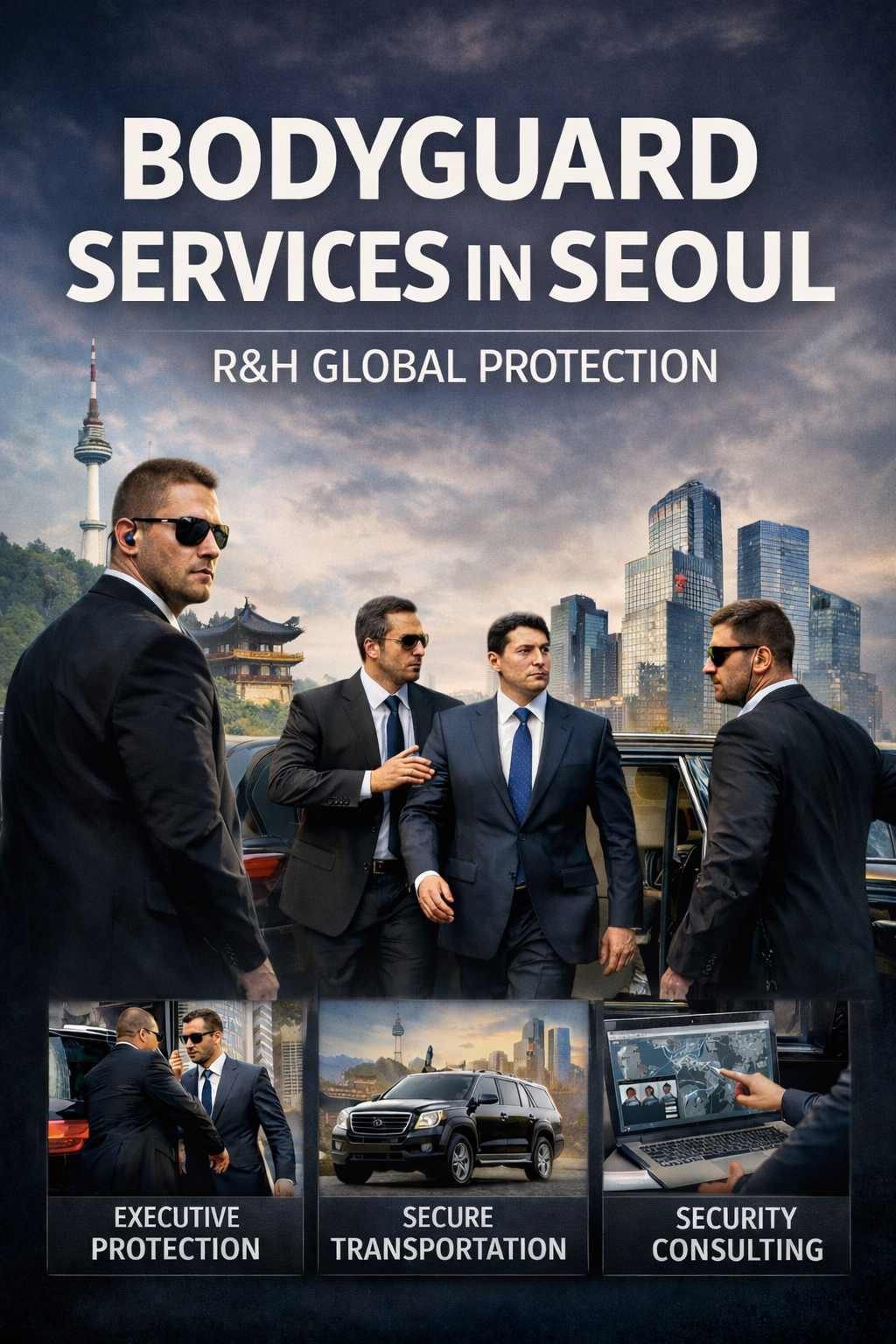 bodyguard services in seoul - executive protection in south korea - secure transportation - security driver - security consulting - residence