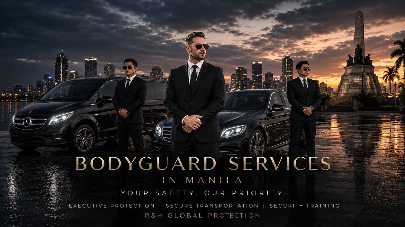 Hire Bodyguard in Manila — VIP Security Services Philippines 24/7
