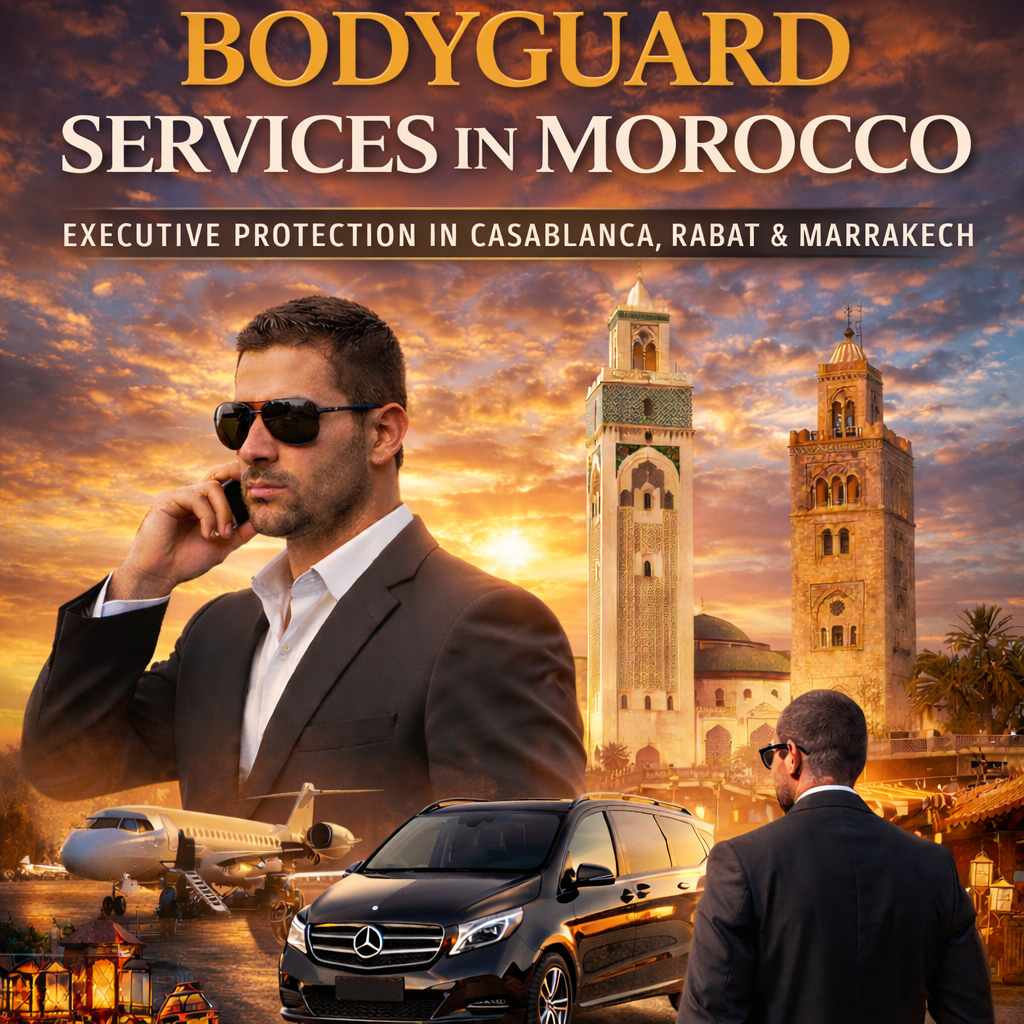 Bodyguard Services in Morocco — Executive Protection Across Casablanca, Rabat & Marrakech - secure transportation - security drivers - security consulting - security training - secure residence