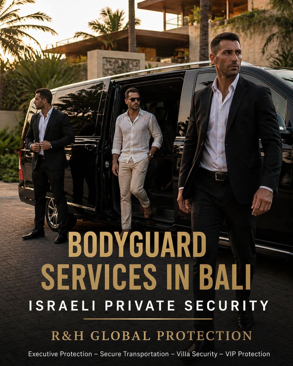 bodyguard services in bali - secure transportation - residence security - close protection agents - executive protection
