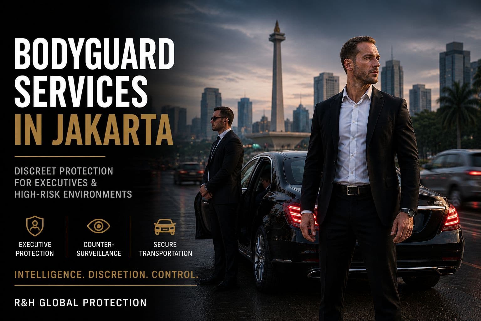 bodyguard services in jakarta - executive protection in Indonesia - secure transportation - residence security - close protection agents - security driver