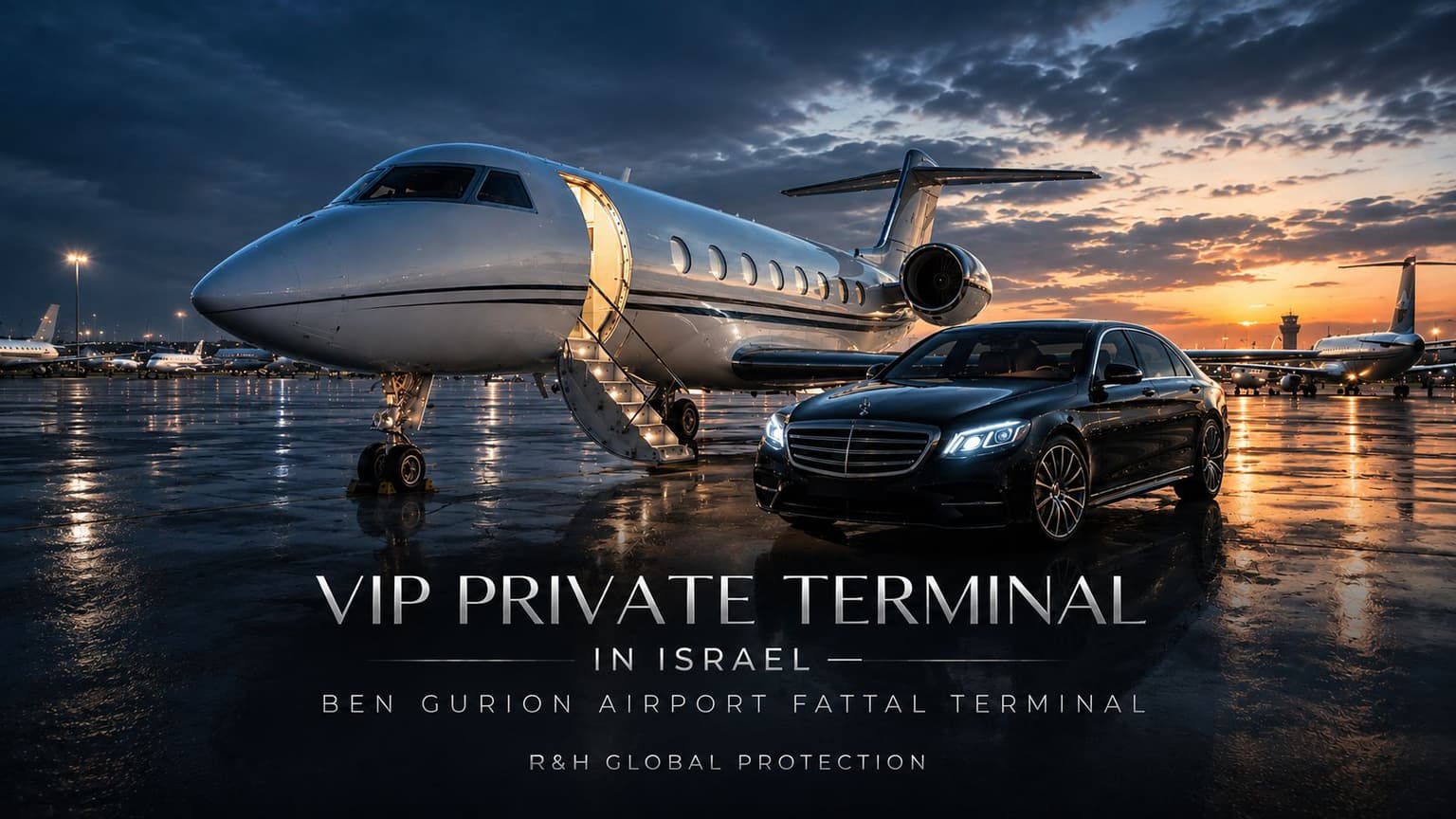 vip private terminal in israel - ben gurion airport - fattal terminal - secure transportation in israel - security drivers - bodyguard in israel