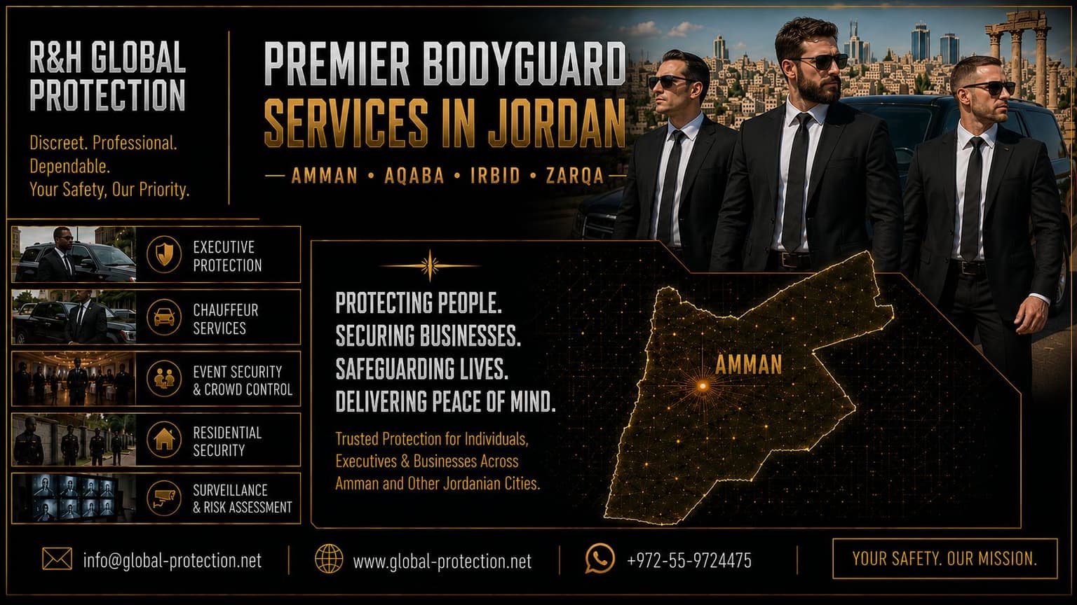 Bodyguard Services in Amman (Jordan) — Transport & Private Security