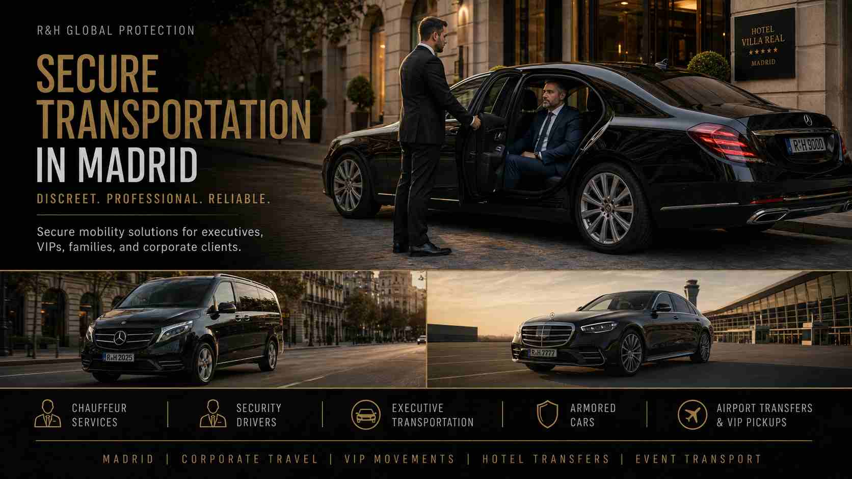 Madrid Executive Chauffeur & Secure Transportation Services
