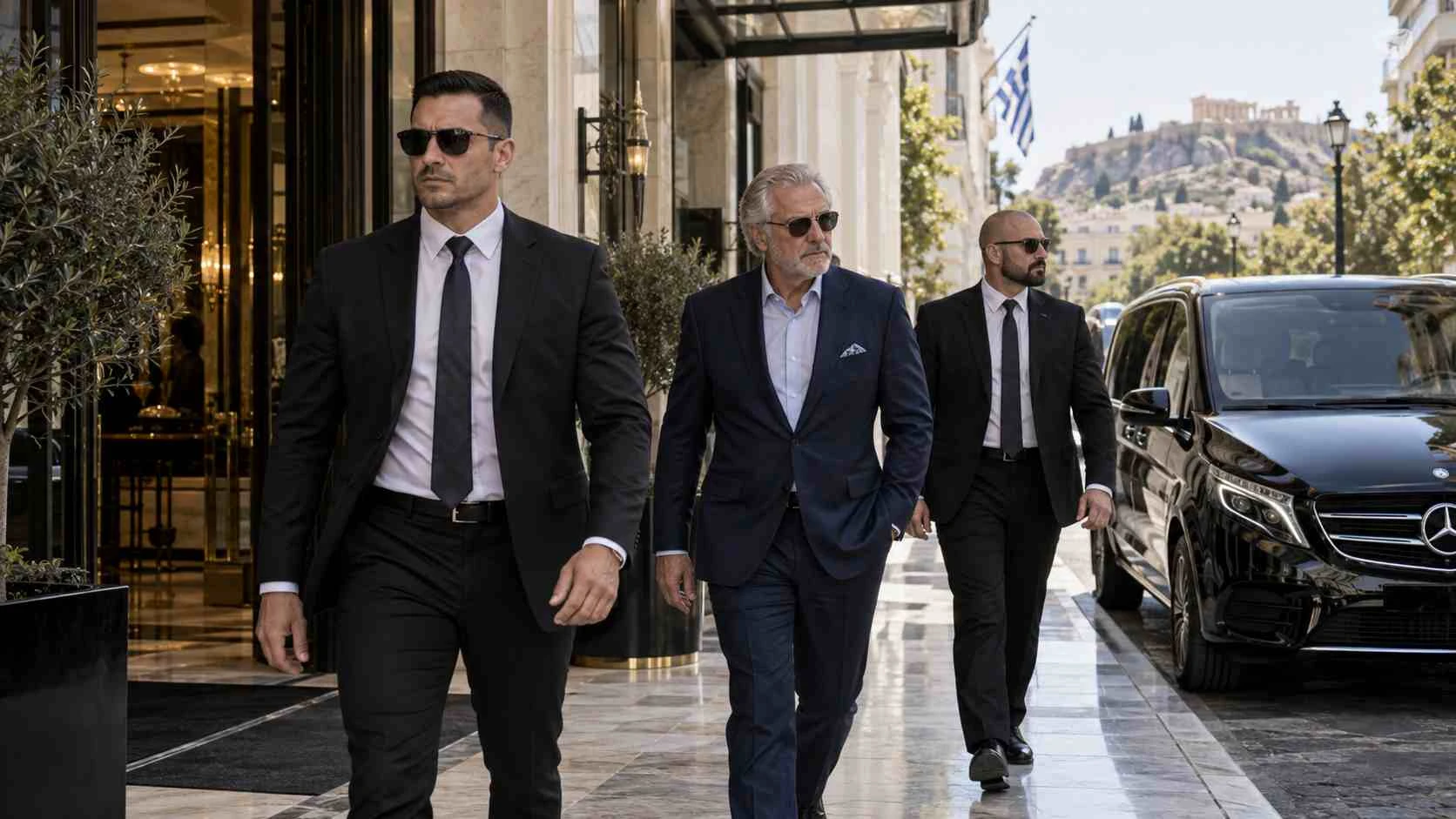 Executive close protection and bodyguard services in Athens, Greece
