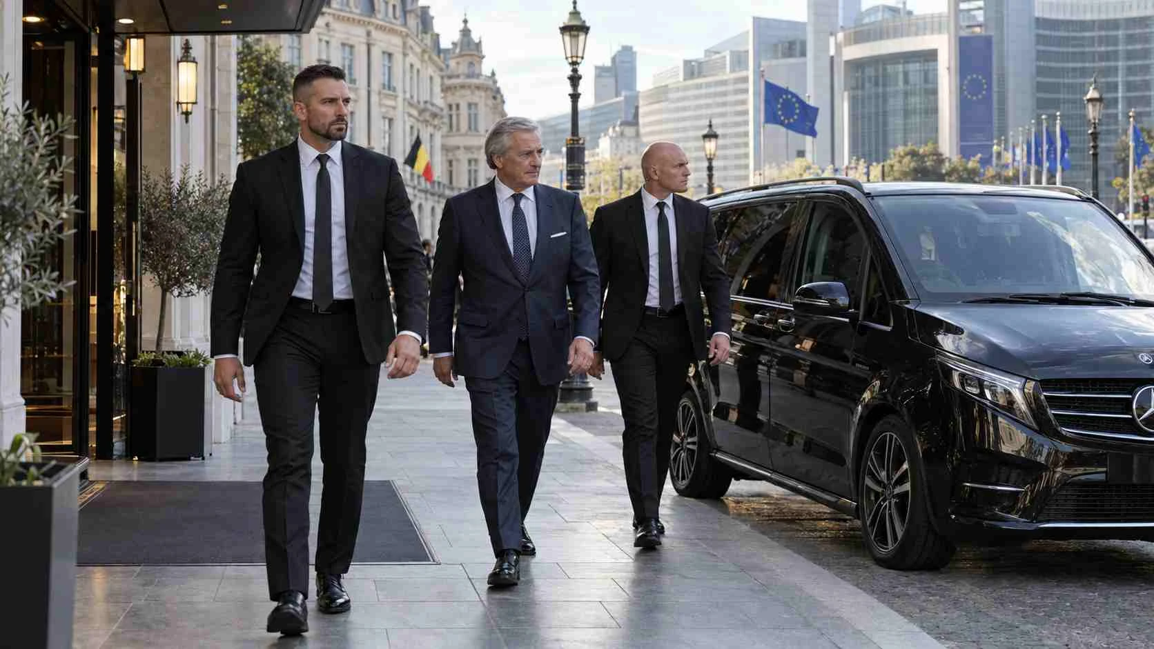Executive close protection and bodyguard services in Brussels, Belgium