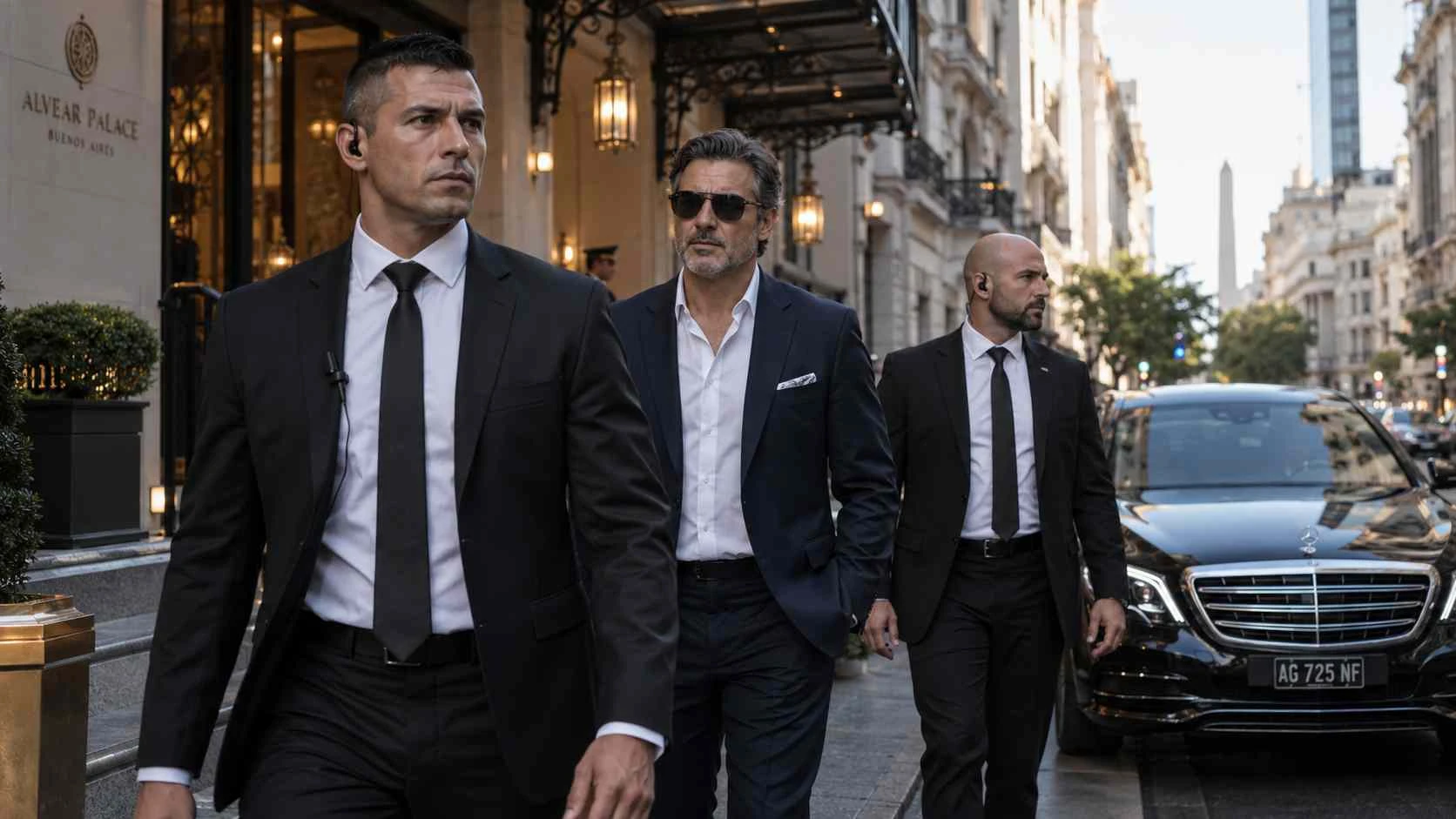 Executive protection team accompanying a private client in Buenos Aires, Argentina