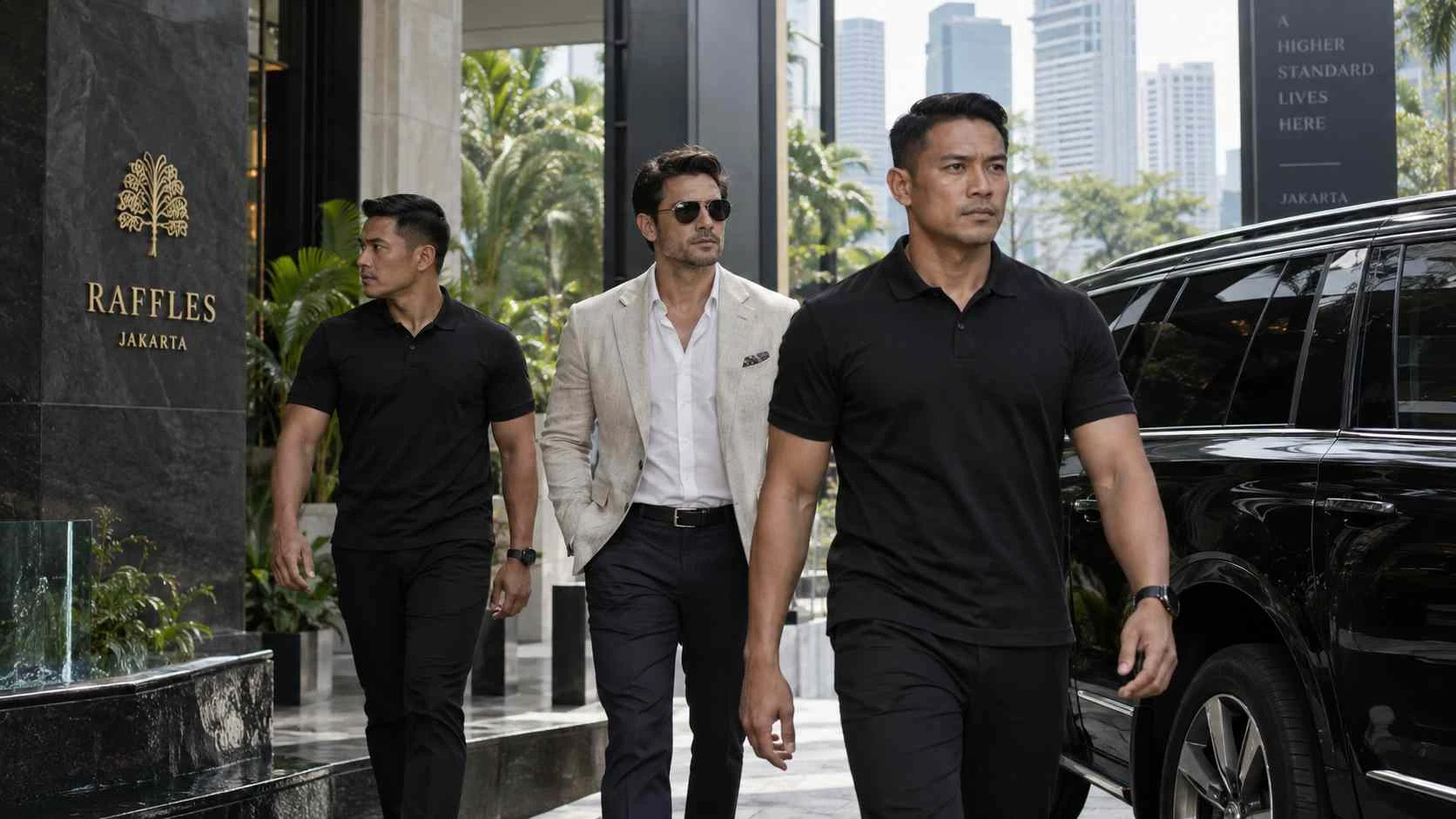 Executive bodyguard services in Indonesia for corporate VIP family island and resort travel
