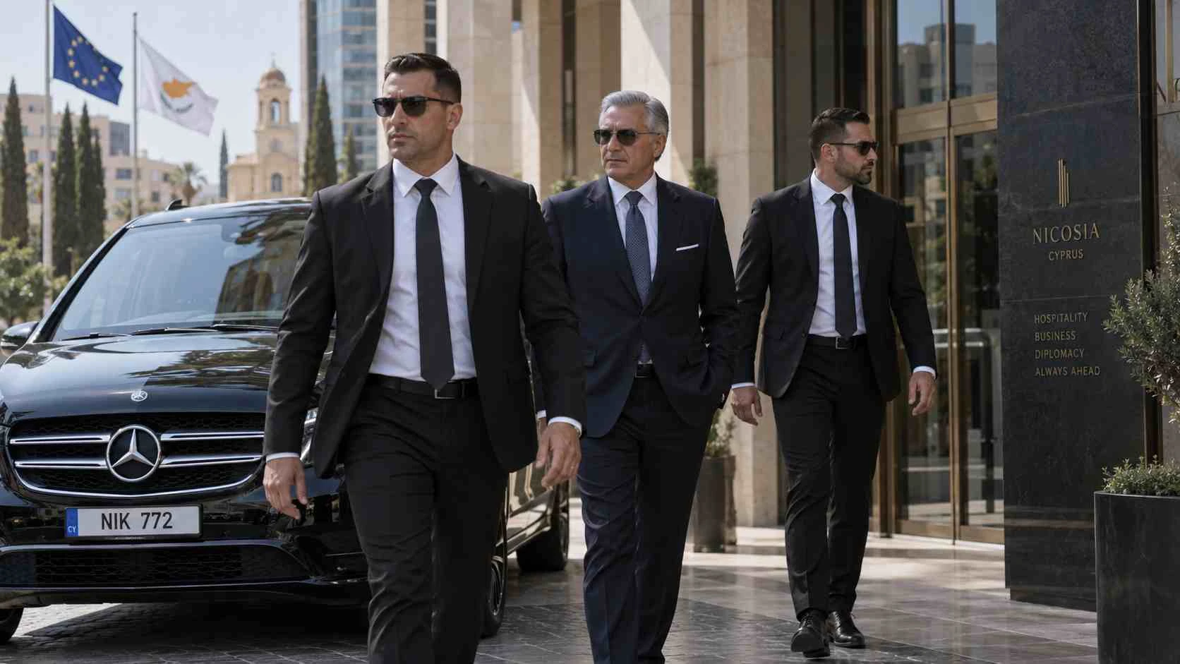 Executive and diplomatic close protection bodyguard services in Nicosia, Cyprus