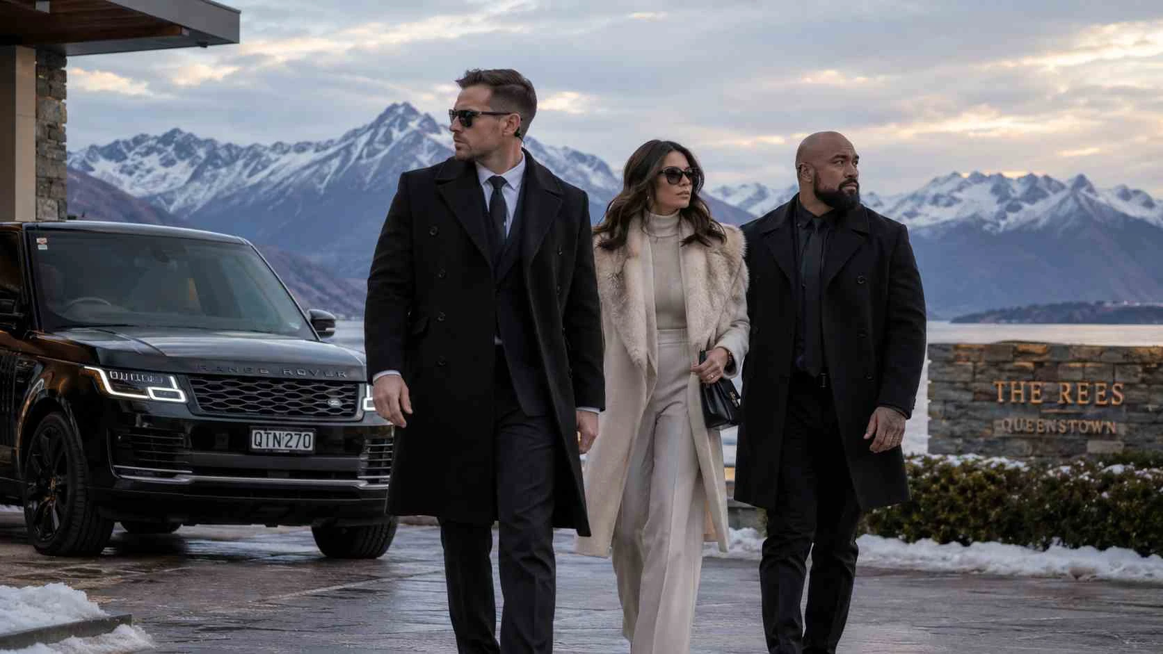 Executive protection bodyguards accompanying a private client in Queenstown, New Zealand