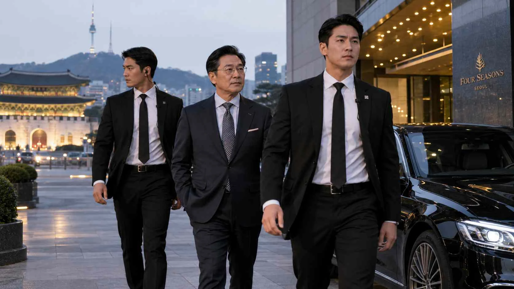 Executive bodyguard services in South Korea for corporate VIP family and multi-city travel