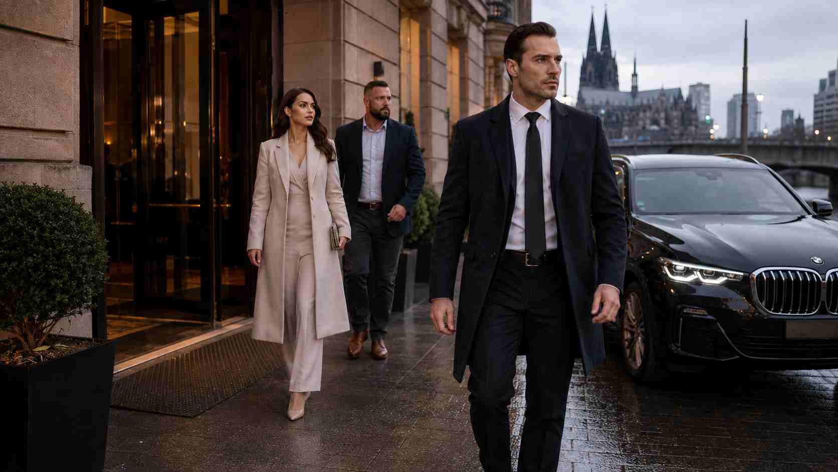Close protection officers providing executive bodyguard services in Hamburg