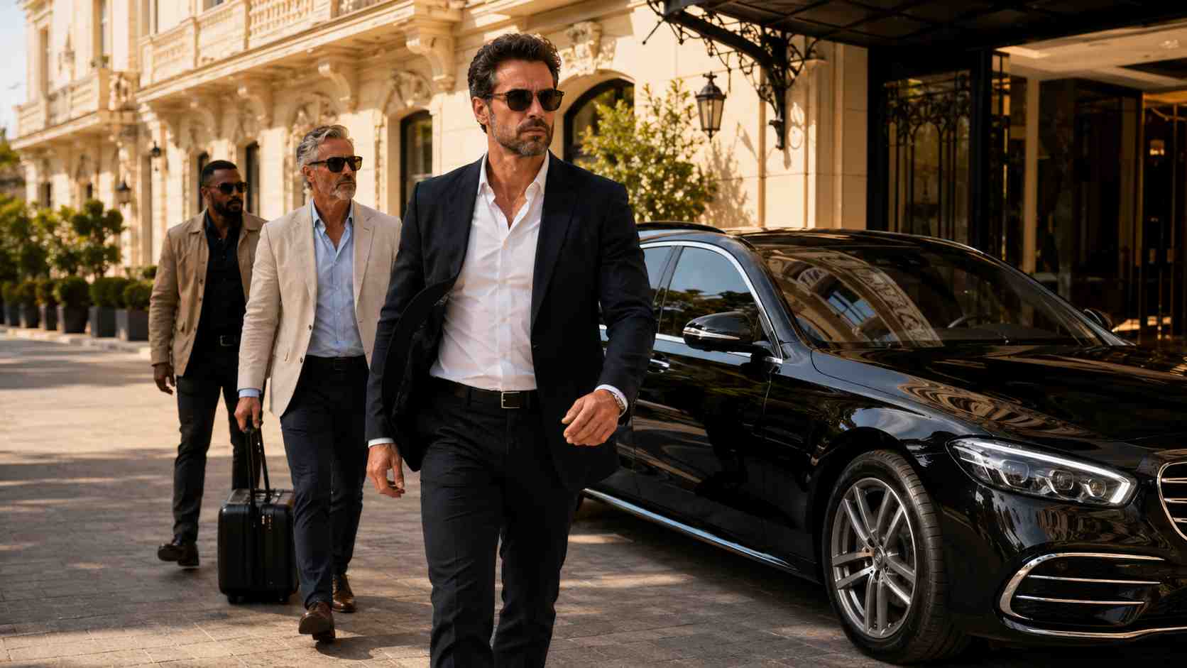 Close protection officers providing VIP bodyguard services in Marbella, Spain