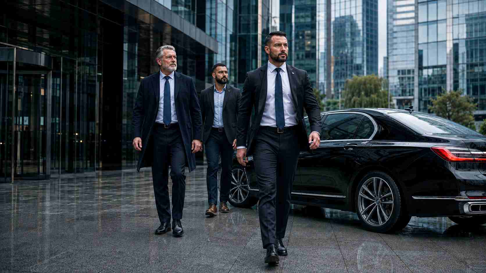 Close protection officers providing executive bodyguard services in Munich