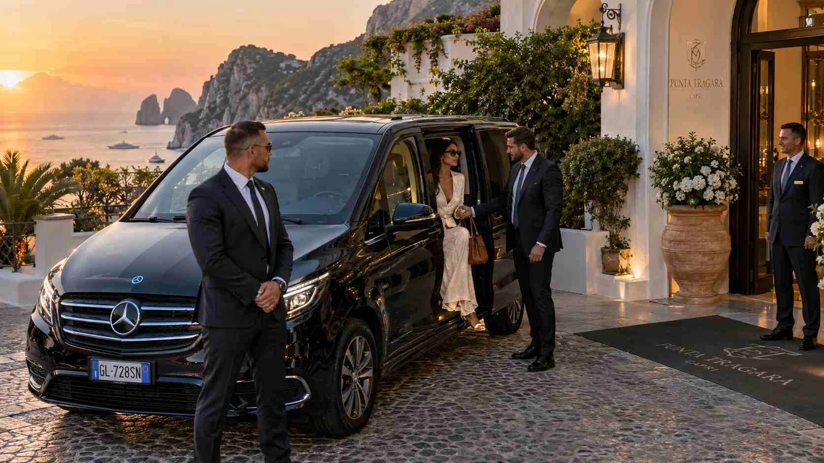 Executive chauffeur and secure transportation in Capri