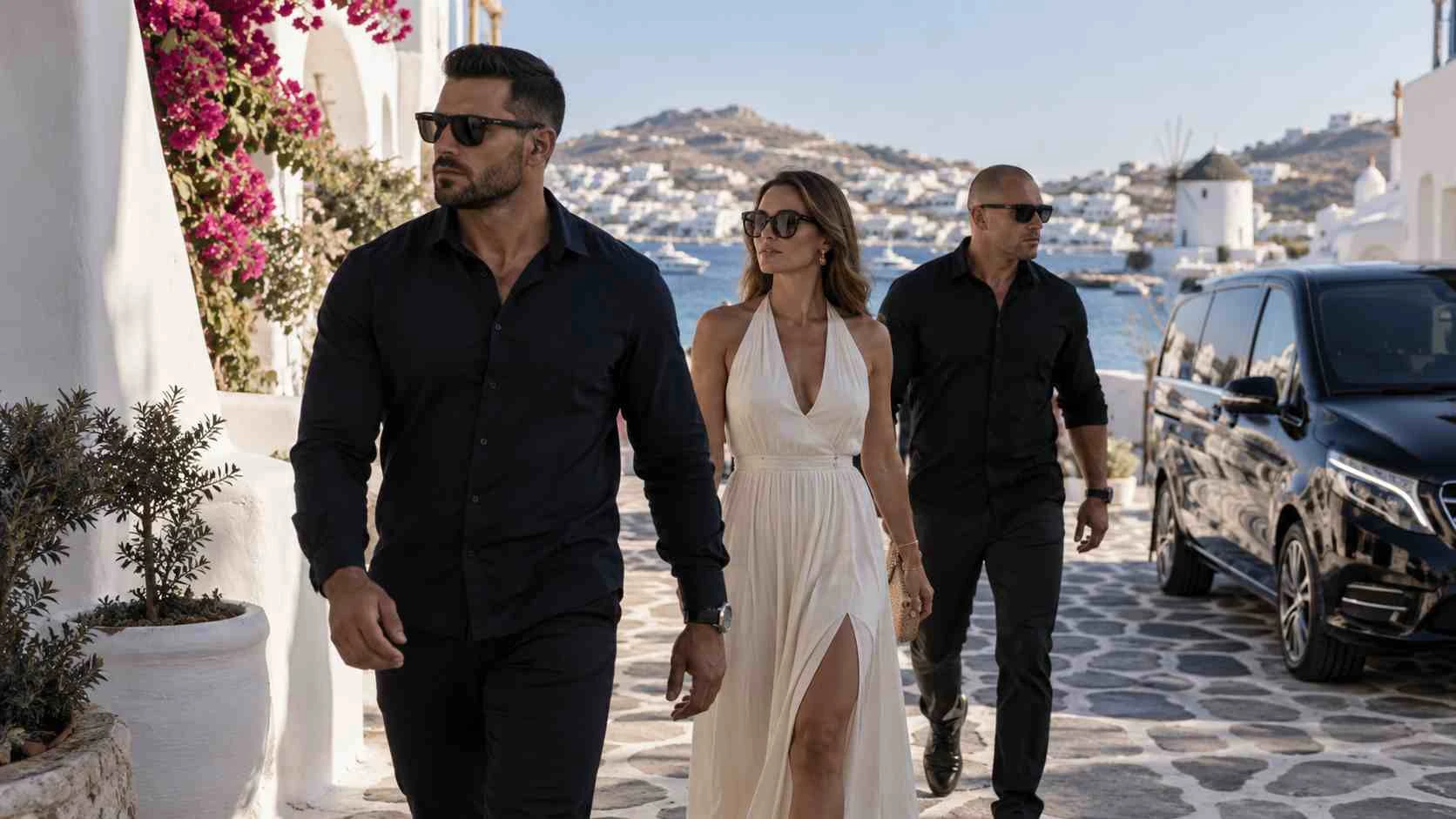 Executive chauffeur and secure transportation in Mykonos